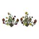 Paire d'appliques "Bouquet de fleurs"