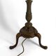 Bronze floor lamp with Tiffany-style stained glass shade – 20th century