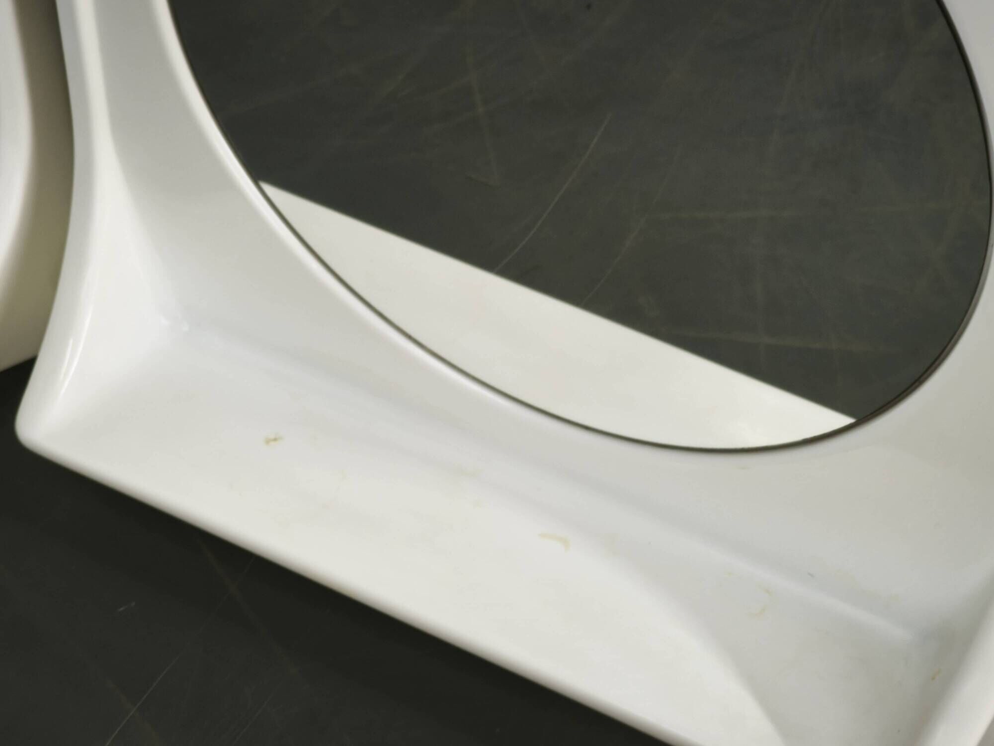 Pair of Italian Space Age Terry Plastic Mirrors, 1970s