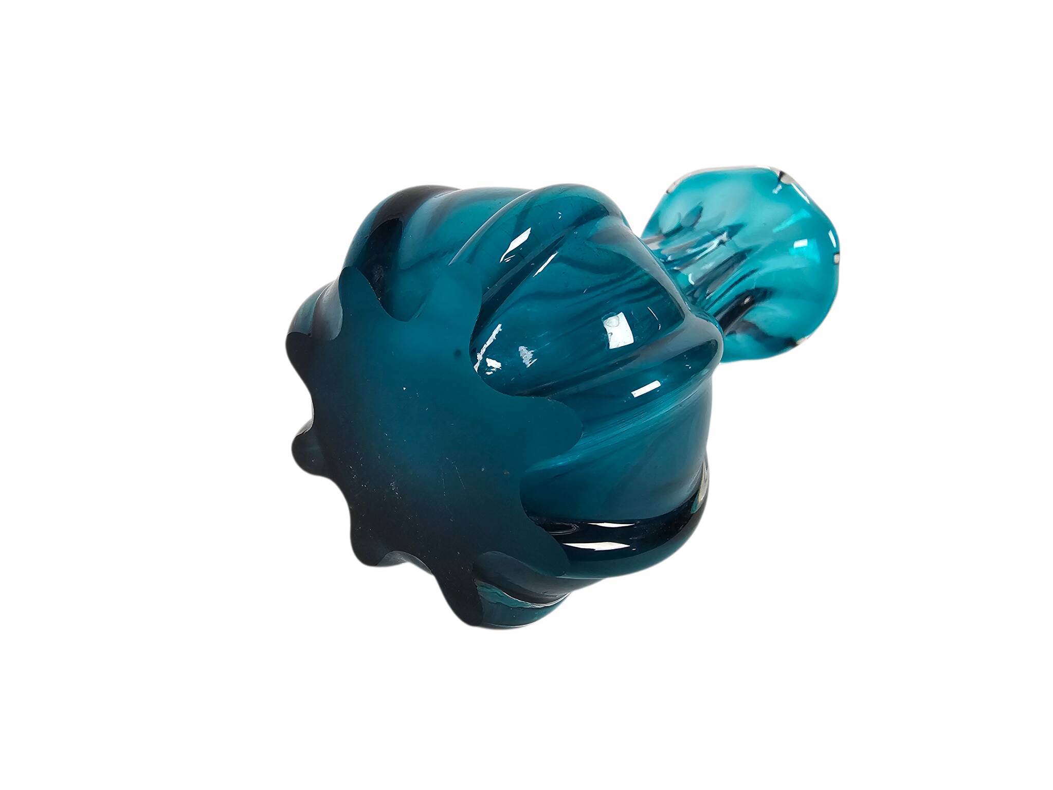 Murano - vase - aqua blue - Italy - 3rd quarter of the 20th century