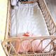 Vintage wicker and rattan cot