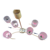 lustre long avec 6 globes en verre