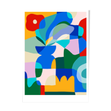 Red Poppy on Blue Vase