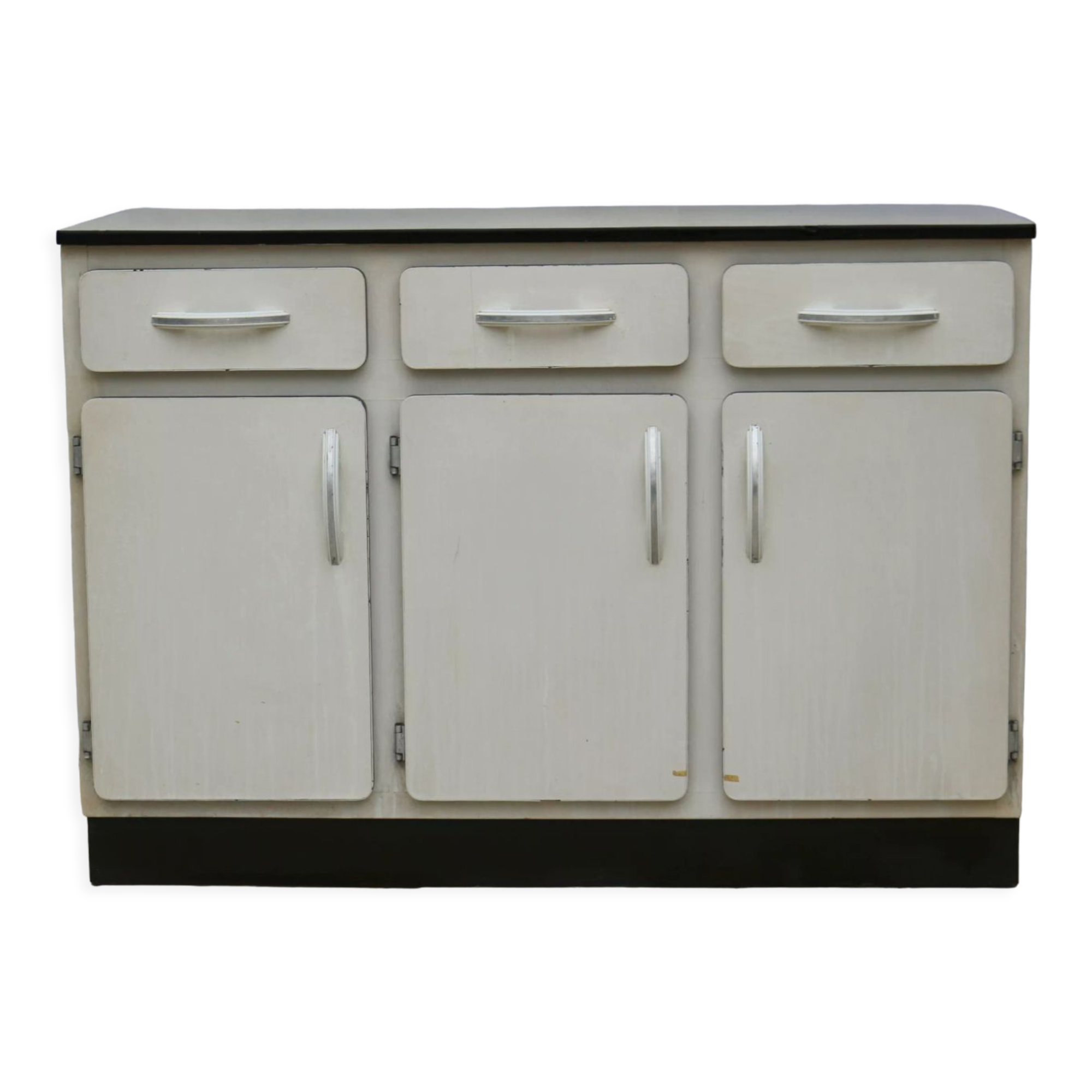 Low kitchen furniture formica ivory color