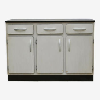 Low kitchen furniture formica ivory color