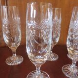 5 crystal champagne flutes