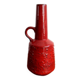 Montanus & Remy 56/25 Vase rouge-orange, céramique de lave grasse allemande rétro
