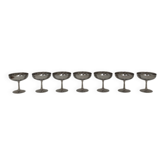 Ice cups x7 stainless steel brand Rémy Letang, 1970