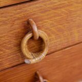 Rattan desk by Louis Sognot, 1950