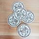 Set of 5 saucers Ridgway Staffordshire Jacobean
