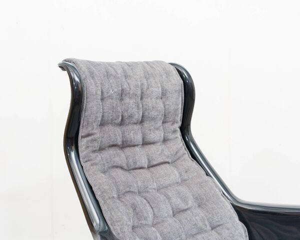 Fauteuil des années 70, fauteuil relax. Design : Alf Svenson et Yngvar Sand