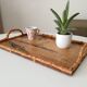 Vintage serving dish in bamboo and rattan Diamond Head Hawaii Tiki 60's