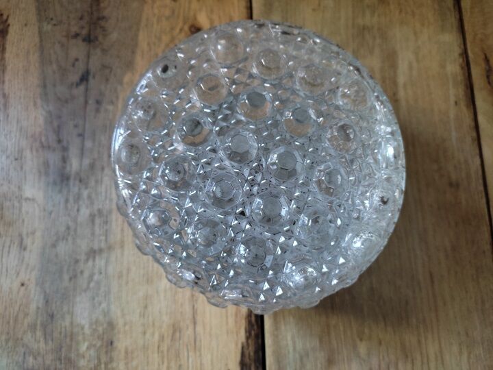 Ceiling lamp original globe in molded glass year 50 16 cm