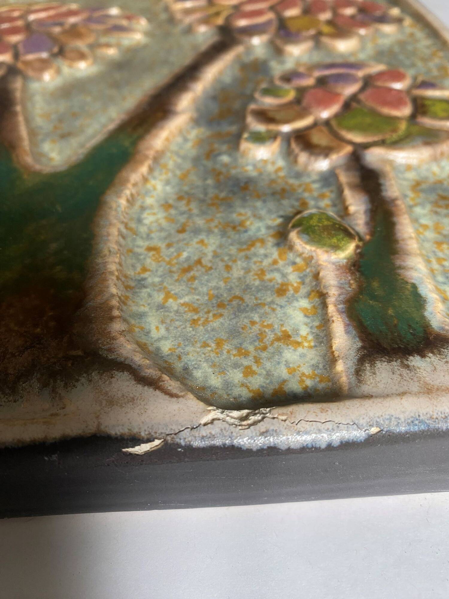 Vintage ceramic wall plaque 1960 Germany