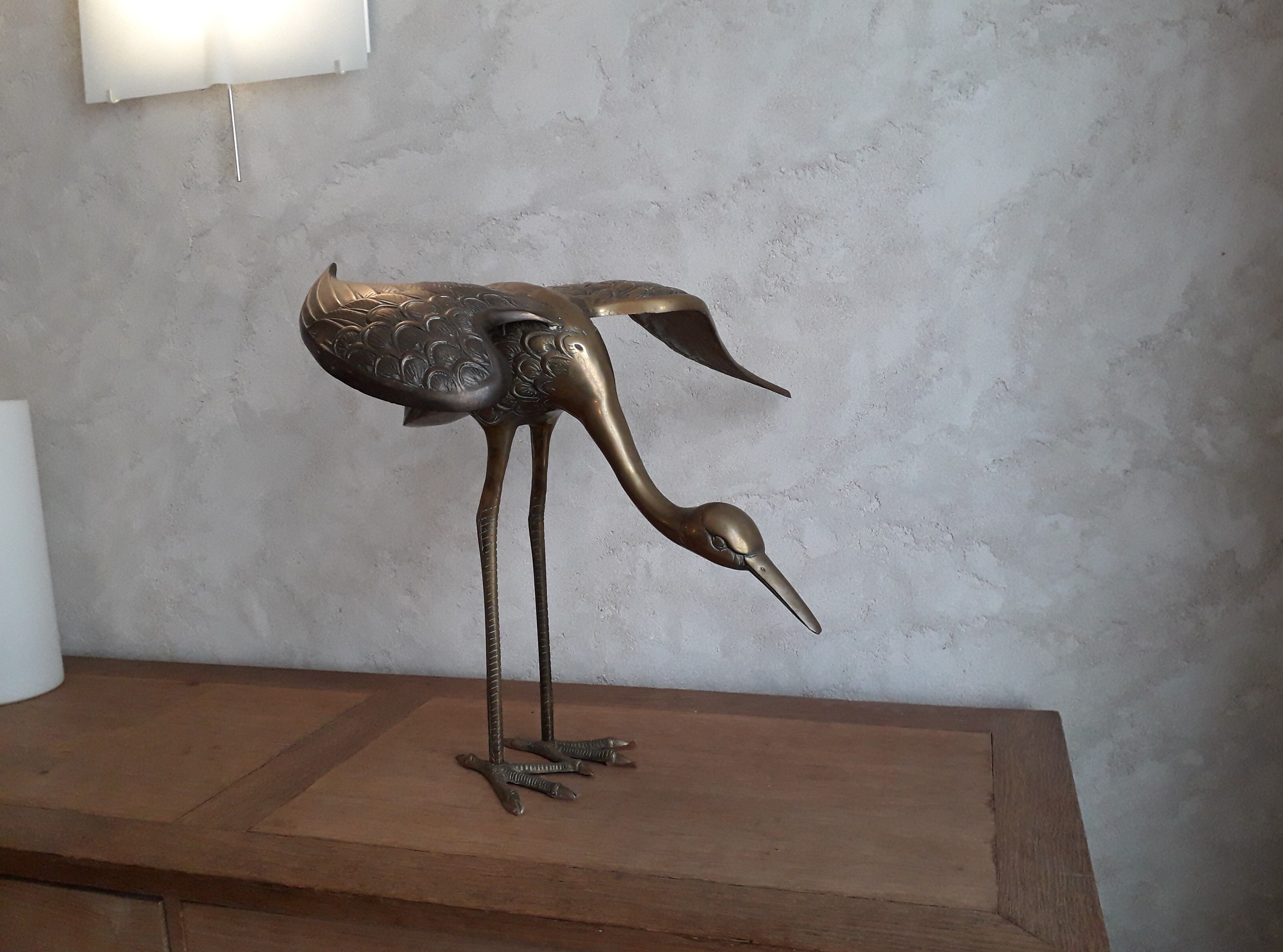 Brass heron