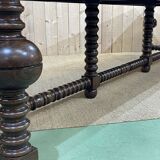 Oak monastery table with turned legs from the 1930s