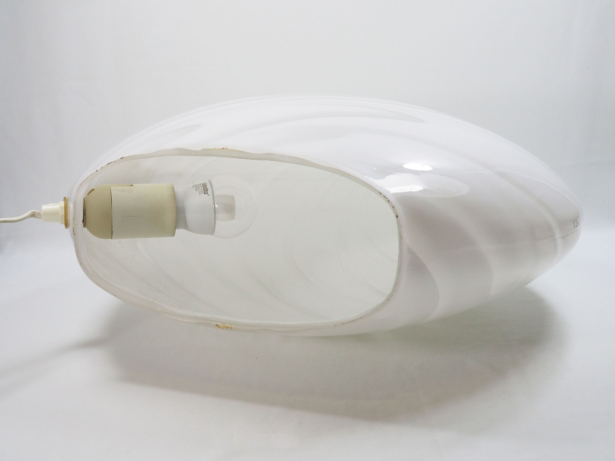 Italian art glass disc table lamp by Vetri Murano, 1970