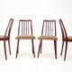 Ensemble de quatre chaises de salle à manger des années 1970 par Jitona Tchécoslovaquie