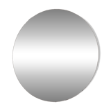 Large vintage chiseled round mirror