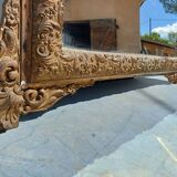 Miroir de Cheminée 19 éme en Bois et Stuk Doré