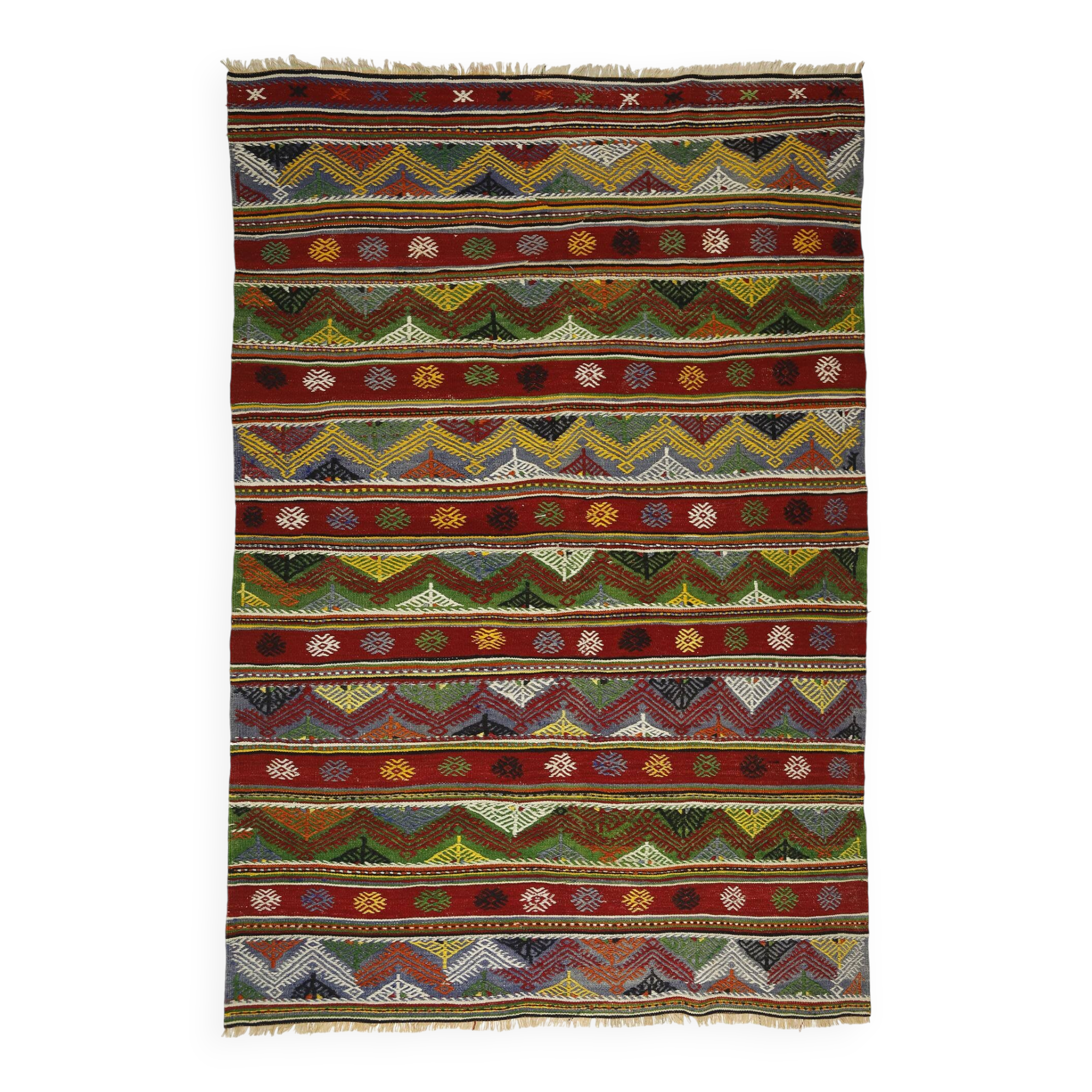 Authentic Vintage Turkish Kilims & Handwoven Rugs – Unique Home Decor Pieces 186x 265 cm