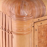 Vintage faux bamboo dressing table 'natural beauty' 1980s France