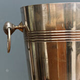 Champagne bucket in silver metal