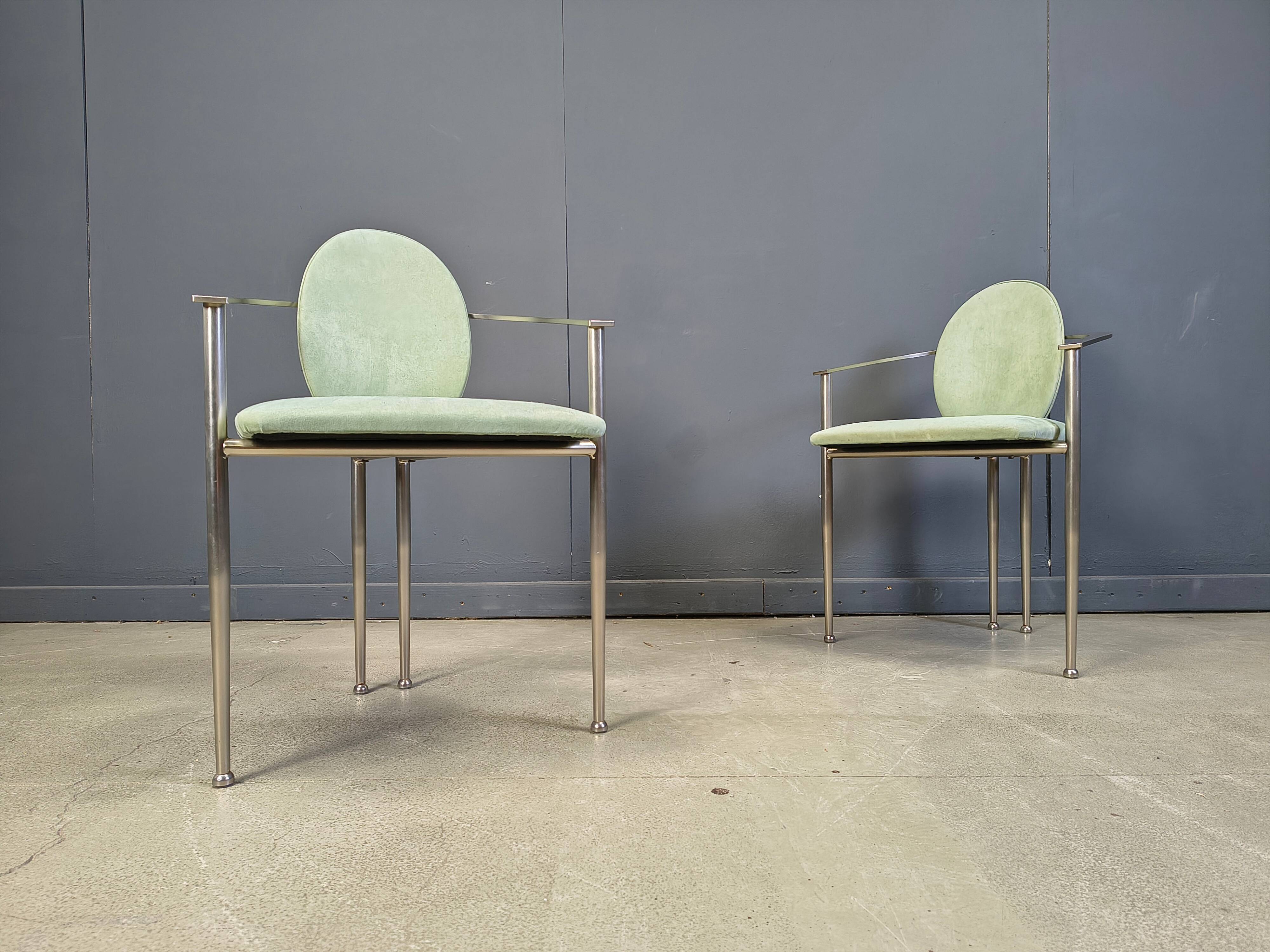 Vintage dining chairs by Belgochrom, set of 6 - 1980s