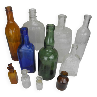 lot old vials bottles pharmacy apothecary antique bottles vials