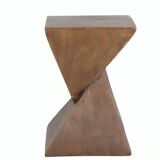 Table d’appoint en béton géométrique léger, table d’accent intérieure/extérieure moderne, table multifonctionnelle