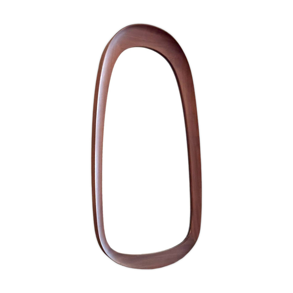 Miroir scandinave Suédois 1960 Glas & trä