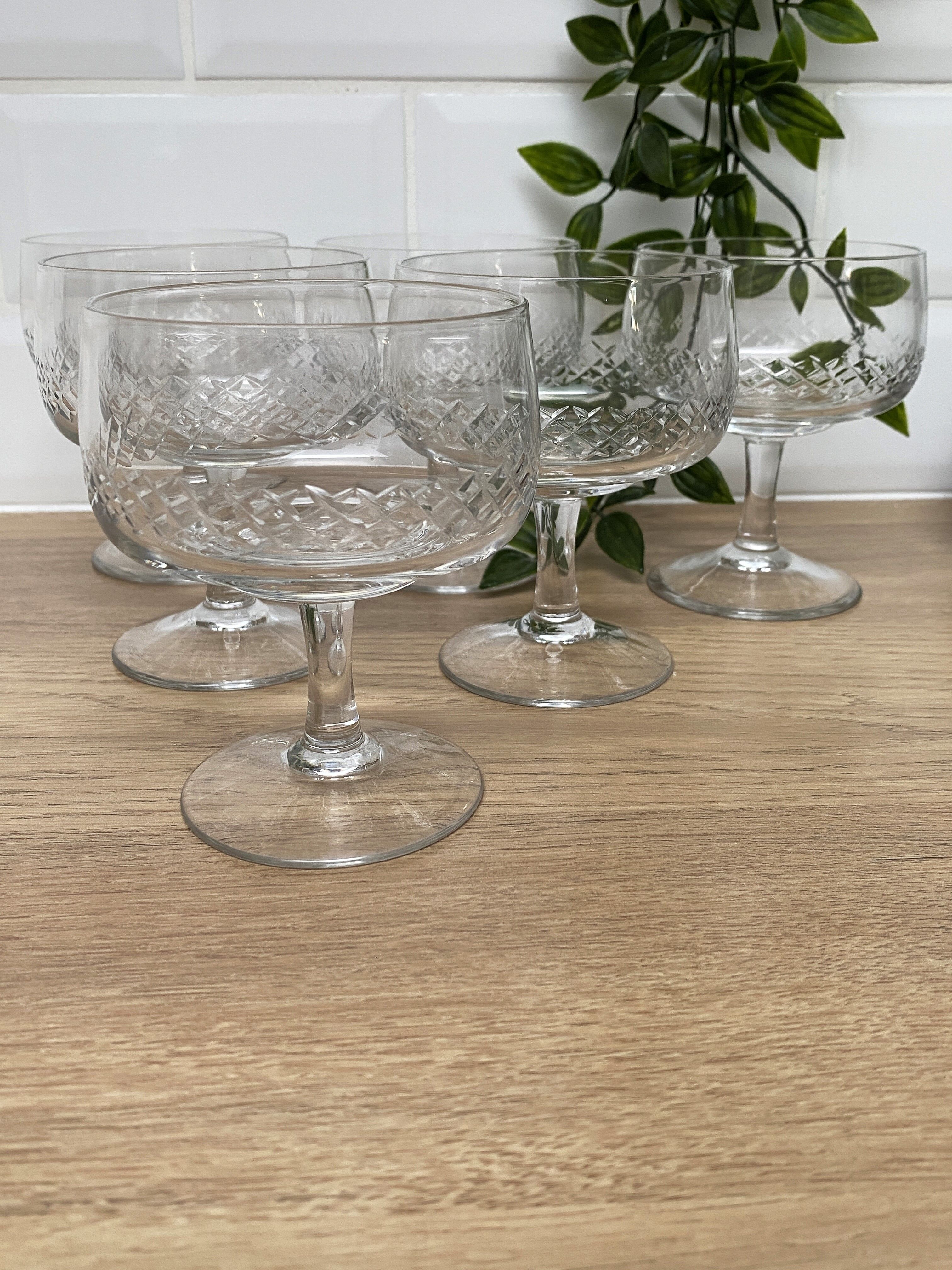 Set of 6 Rupel crystal cups