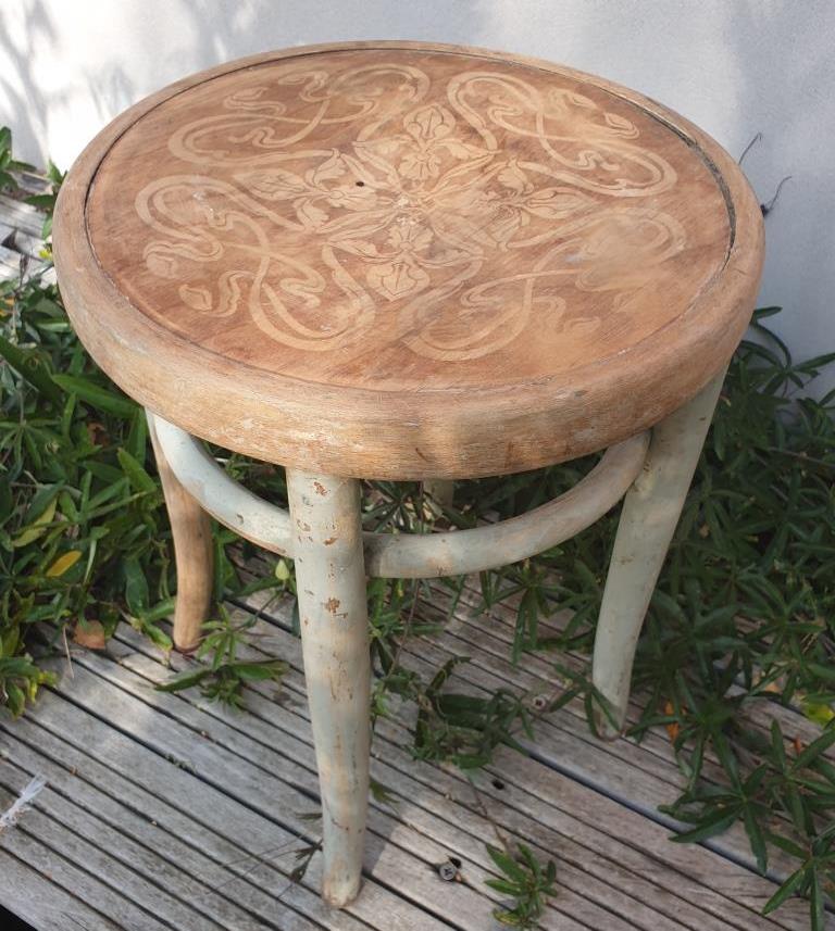 Fischel art nouveau motif estaminet tabouret