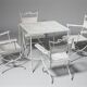 Garden set Maison Jansen in wrought iron 1960
