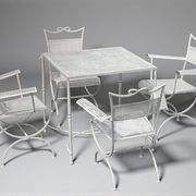 Ensemble de jardin  Maison Jansen en fer forgé  1960
