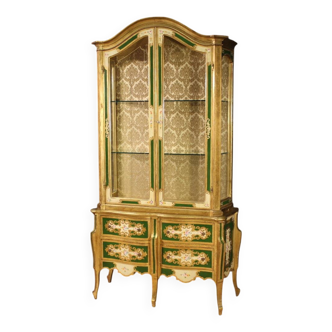 Large 20th century Florentine display cabinet
