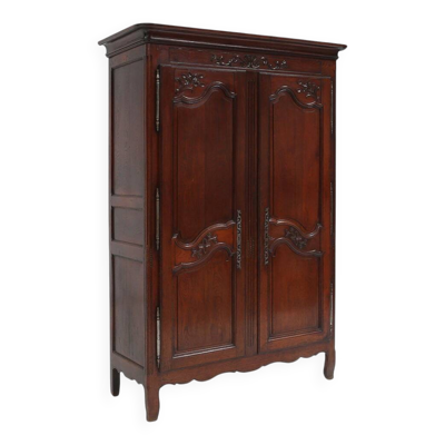 Grande armoire de mariage en bois sculpté Louis XVI, vers 1850