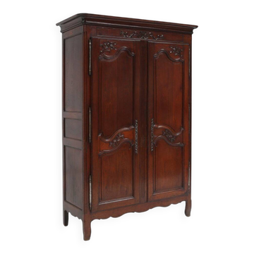 Large Louis XVI French Carved Bridal Wardrobe, ca. 1850