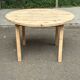 Table de repas ronde, ovale extensible scandinave en sapin poncé