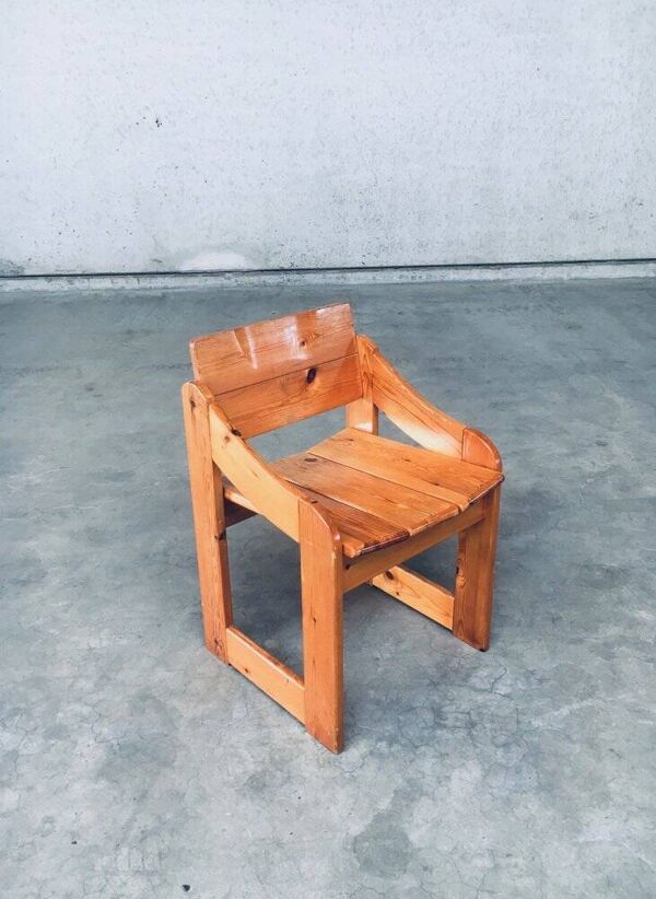 Set of Scandinavian Pine Side Chair Set, Sweden, 1960s