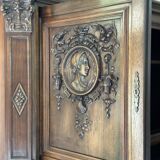 HAENTGES FRÈRES Renaissance style cabinet in carved walnut, late 19th century