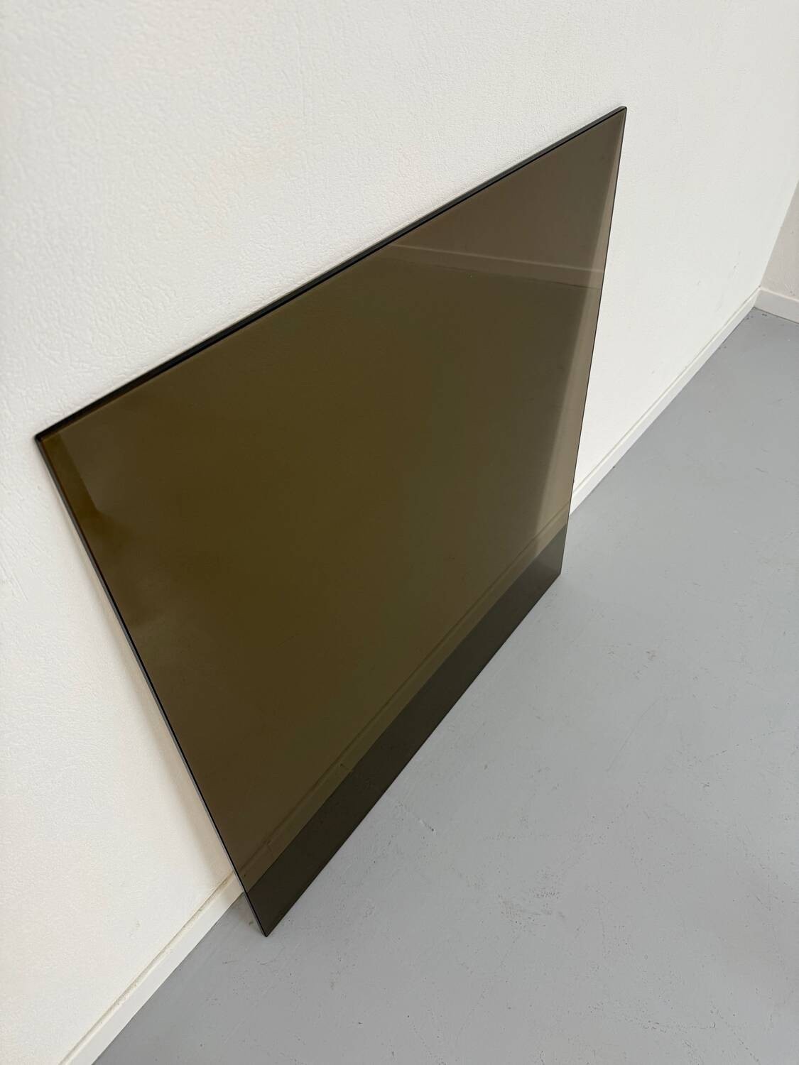 Smoked glass and chrome steel coffee table, Italian design from the 70s