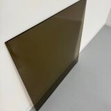 Smoked glass and chrome steel coffee table, Italian design from the 70s