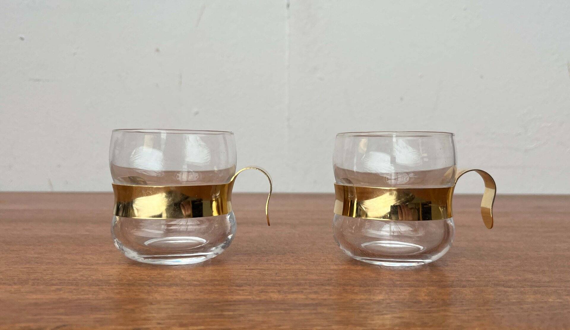 Vintage tea glasses Paula Series by Jorma Vennola for Iittala, 1970s, set of 2