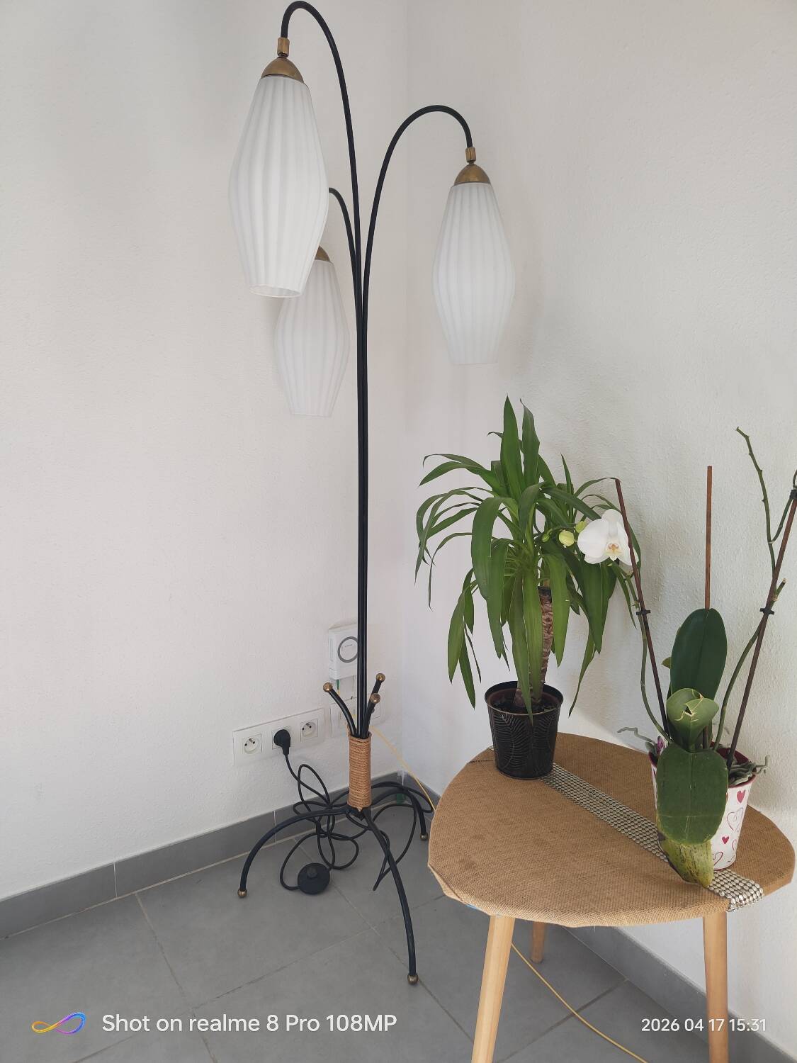 Lampadaire lunel 1960 vintage