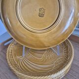 Gien earthenware fish service, 6 plates