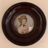 Miniature Napoleon III portrait of woman