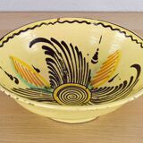 Antique Puente de Arzobispo Talavera Handmade Ceramic Glazed Lebrillo Bowl