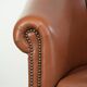 English cowhide club armchair with a luxurious finish and a good appearance