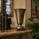 Antique Patinated Silver-Plated Metal Coupe – Vintage Decorative Bowl
